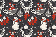 Vintage Christmas Cartoon Patterns, a Pattern Graphic by Adiemus (Thumbnail 3 of 8)