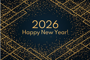 2026 New Year, glitter, lines frame, a Background Graphic by sceptical cactus