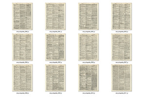 Vintage Encyclopedia Pages