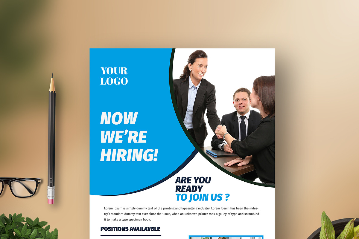 Job Vacancy Flyer Template Word, a Flyer Template by Madhabi Studio (Photo 2 of 5)