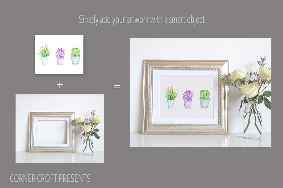 Silver Photo Frame Mockup Bundle, a Print Template by Corner Croft (Photo 3 of 5)