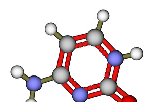 Nucleobase cytosine molecular struct, a Healthcare Illustration by Leonid Andronov