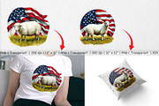 Sheep 4th of July Clipart, a Graphic by Artnoy (Thumbnail 3 of 5)
