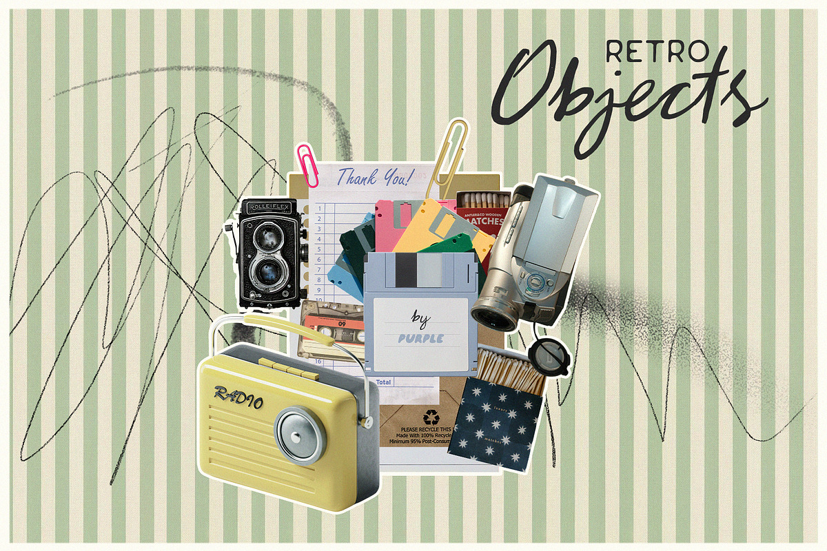 Chaos. Scribbles, Objects & Papers, an Object Graphic by Purple (Photo 3 of 13)