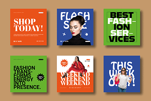 Colorful Fashion Social Media Post, a Social Media Template by MightyDesign