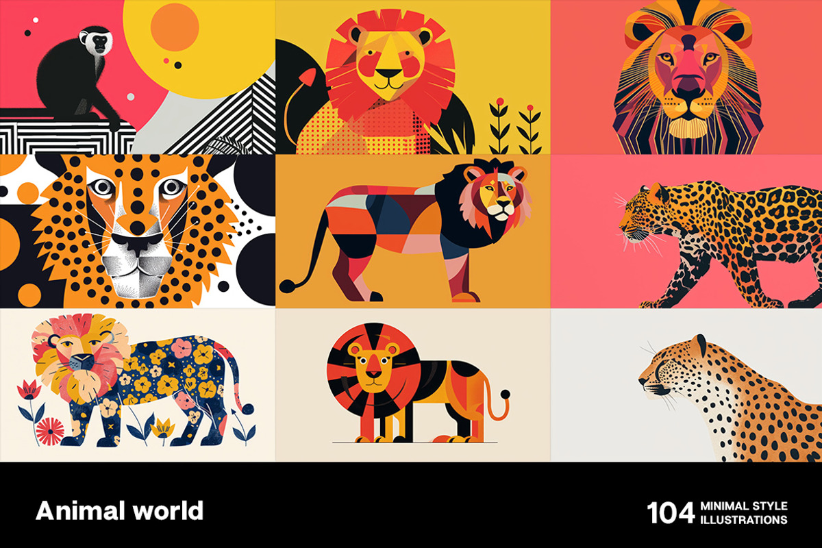 Animal world. 104 images, an Animal Illustration by Handmadefont (Photo 15 of 17)