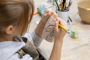 Sketching pottery ceramic therapy kids painting, an Arts & Entertainment Photo by Photo Drive Studio