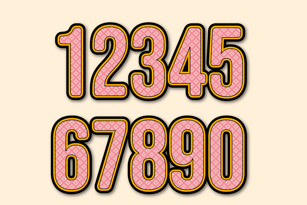 Bold Floral Patterned Text Effect preview 2