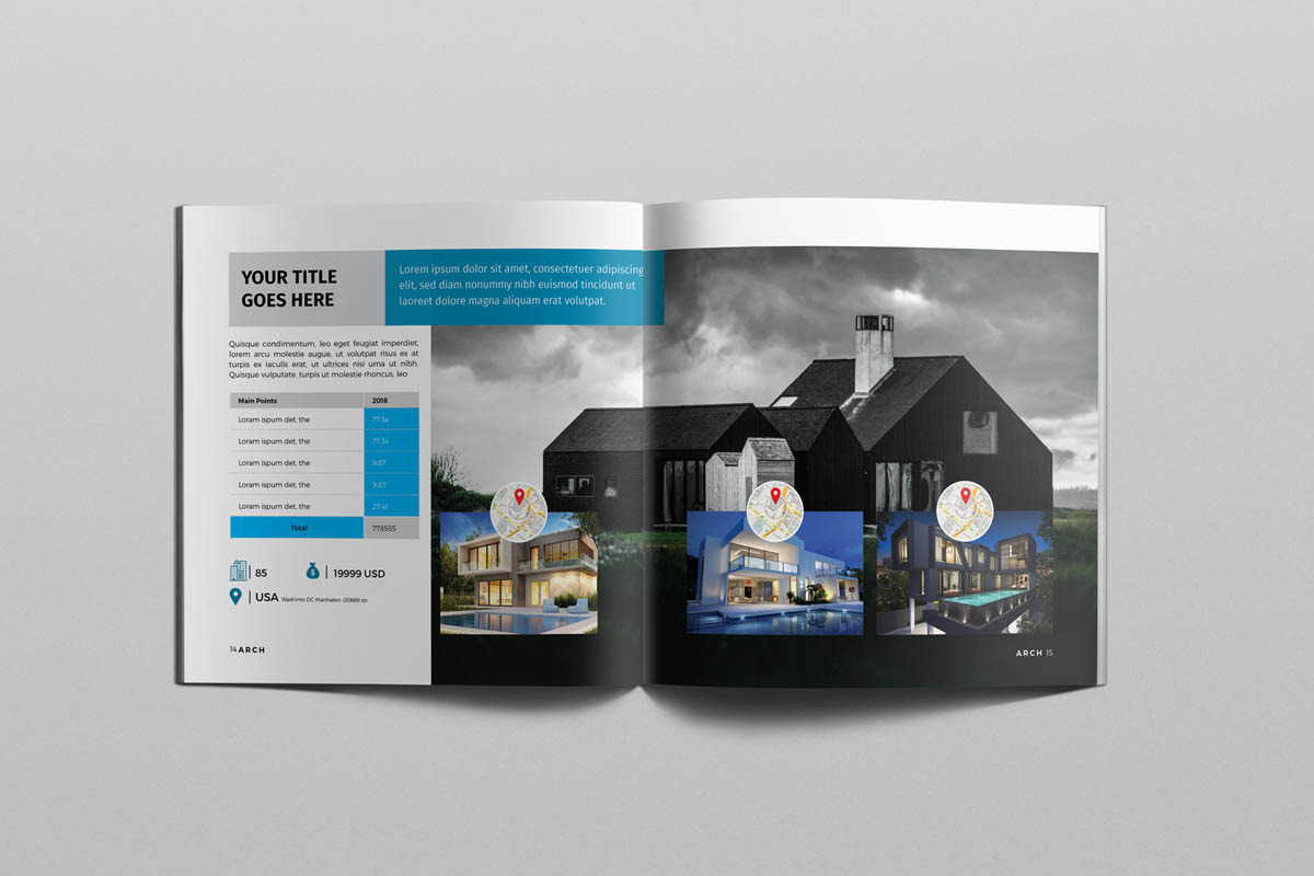 Square Realestate/Architecture Broch, a Brochure Template by New Lines (Photo 3 of 13)