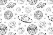 Planets bundle, seamless patterns, an Object Illustration by Good Studio (Thumbnail 7 of 16)