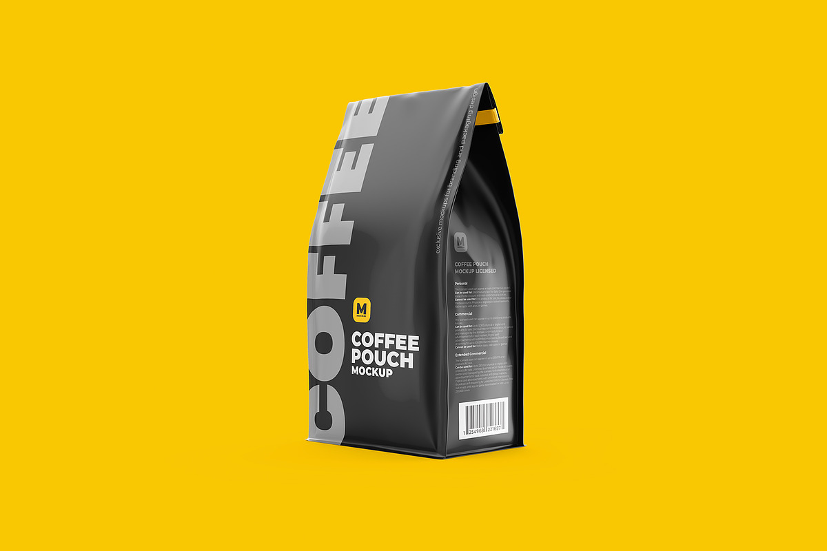 Coffee Pouch Mockup Half-Side view, a Packaging Mockup by easymock (Photo 6 of 9)