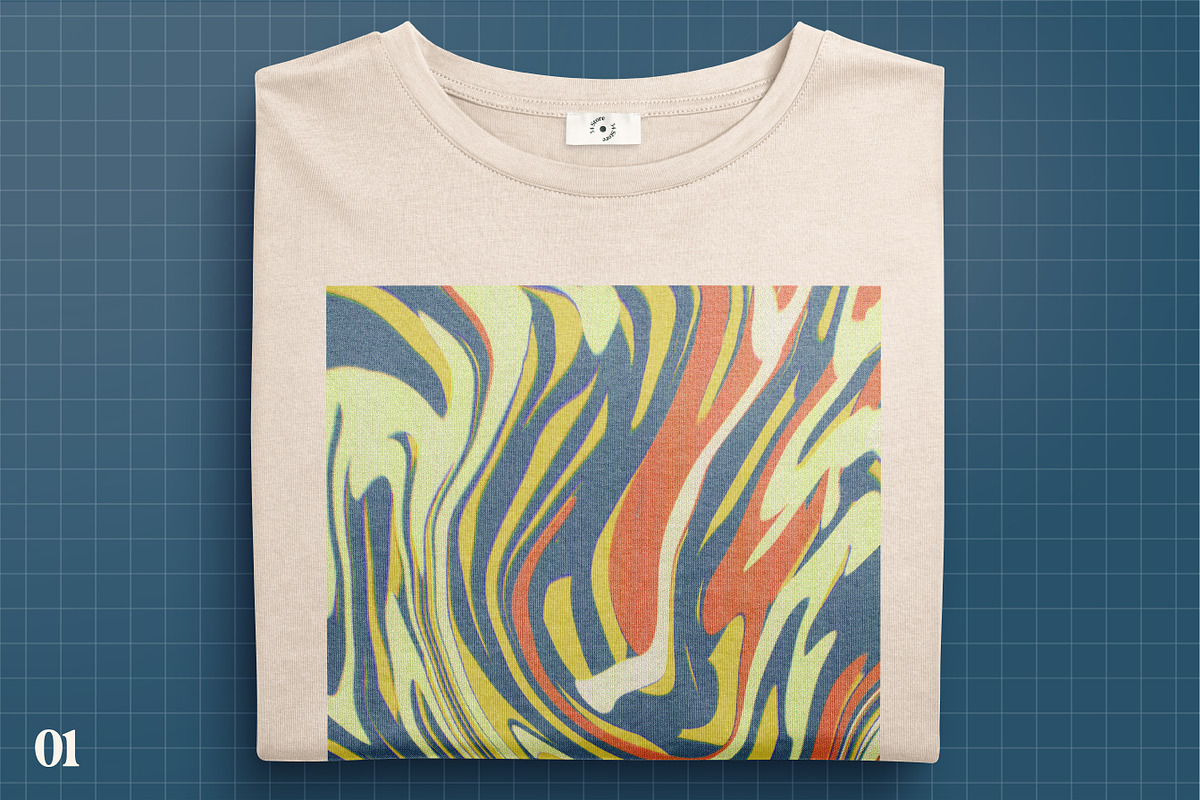 Folded T-Shirt PSD Mockup, a Shirt Mockup by 34store (Photo 4 of 5)