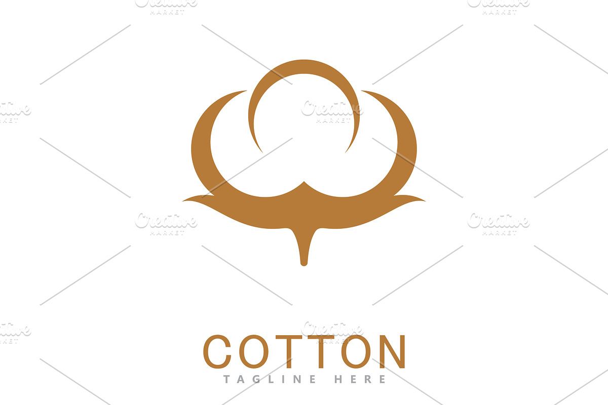 Cotton logo vector template design, a Branding & Logo Template by T.Vooka