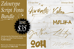 Zelowtype Script Font Bundles