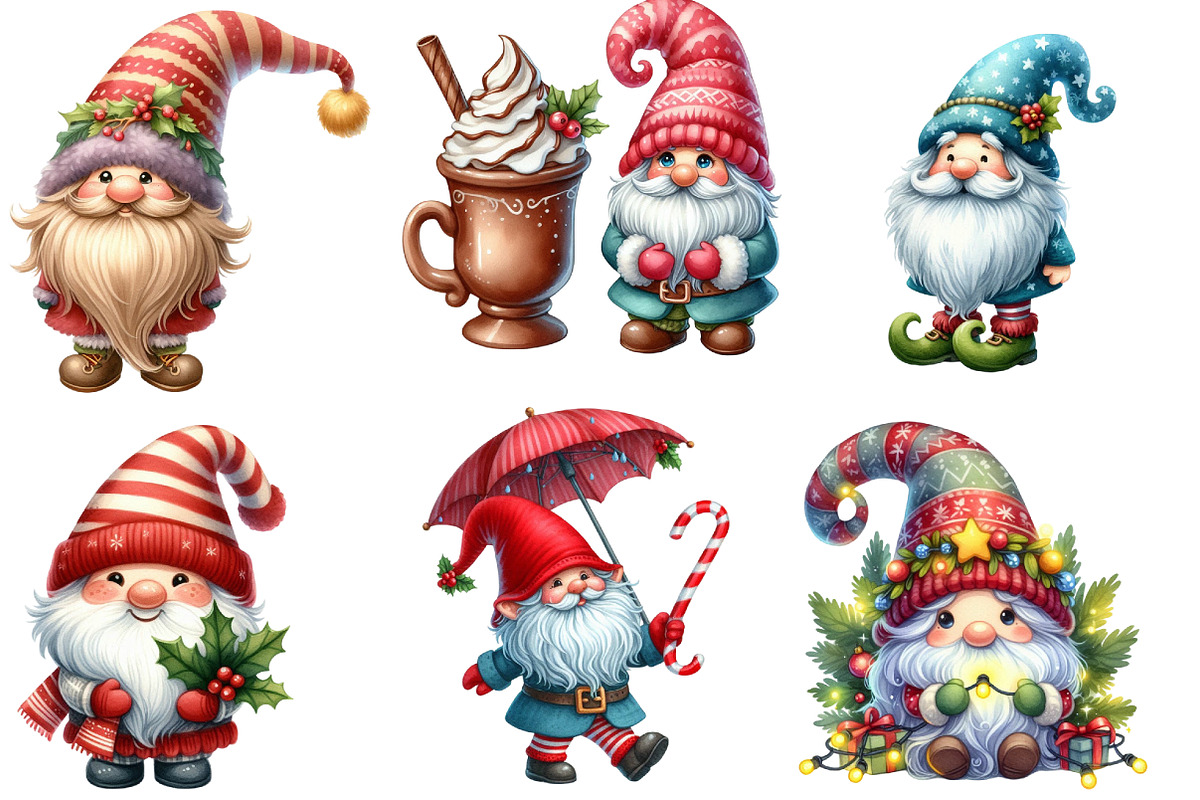 Cute Christmas Gnome Sublimation Bun, an Illustration by Designworld (Photo 5 of 6)