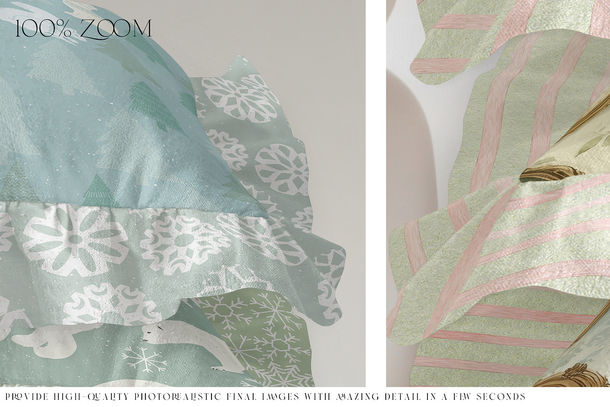 Stack of Ruffle Pillows Mockups, a Merchandise Mockup by mock-ups