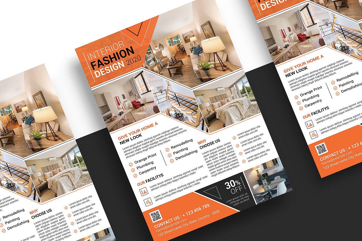 Interior Design Flyer, a Flyer Template by crazyOWL