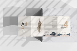 A4 Size Four Fold Brochure Mockup, a Print Template by pmvch