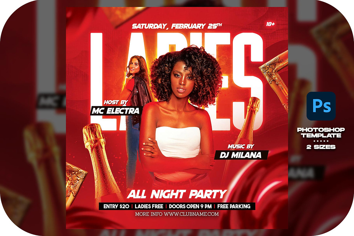 Ladies Party Flyer, a Flyer Template by Flyer Designs (Photo 1 of 4)