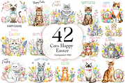 Easter Cat PNG Clipart Cute Kittens., an Animal Illustration by KennedyStudio (Thumbnail 1 of 5)