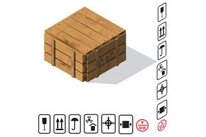 Wooden cargo box Vector, a Transportation Illustration by piter.goskov