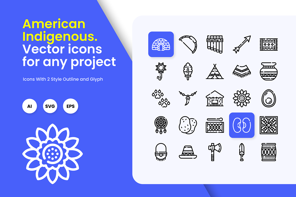 American Indigenous Icons, a Duotone Icon by HacaStudio (Photo 1 of 3)