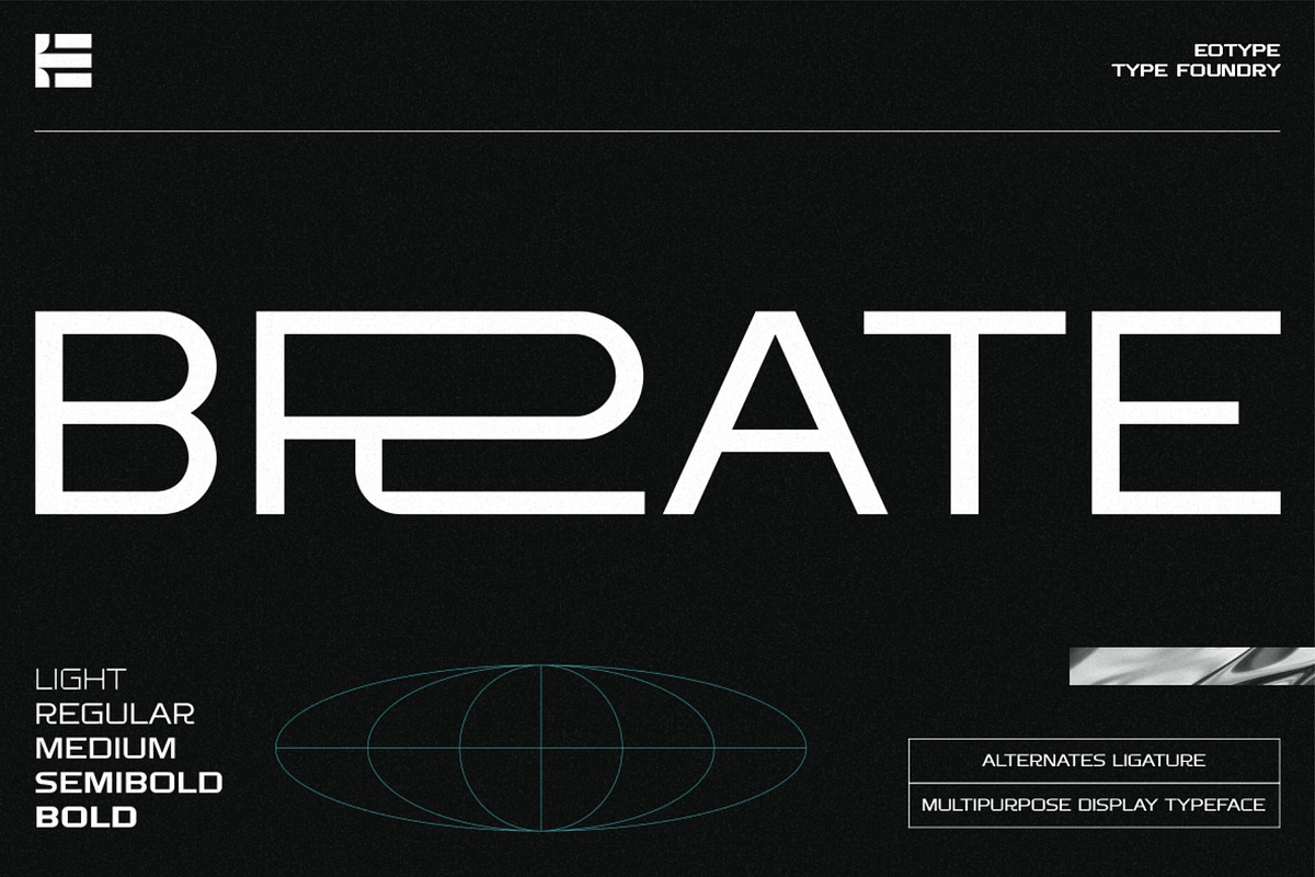 Brate, a Sans Serif Font by Eotype Studio (Photo 1 of 12)