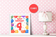 Happy Birthday Greeting Cards Square, a Card Template by AnnaViolet_store (Thumbnail 7 of 9)