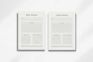 Monthly Goals Setting Planner