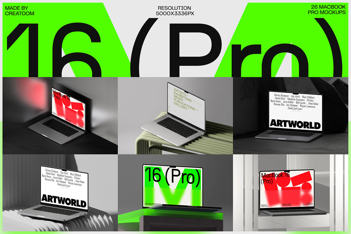 (26) MacBook Pro 16 mockups, a Mac Mockup by Creatoom (Photo 1 of 11)
