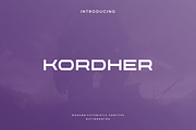 Kordher - Modern Futuristic Typeface, a Sans Serif Font by Letterna (Thumbnail 1 of 4)