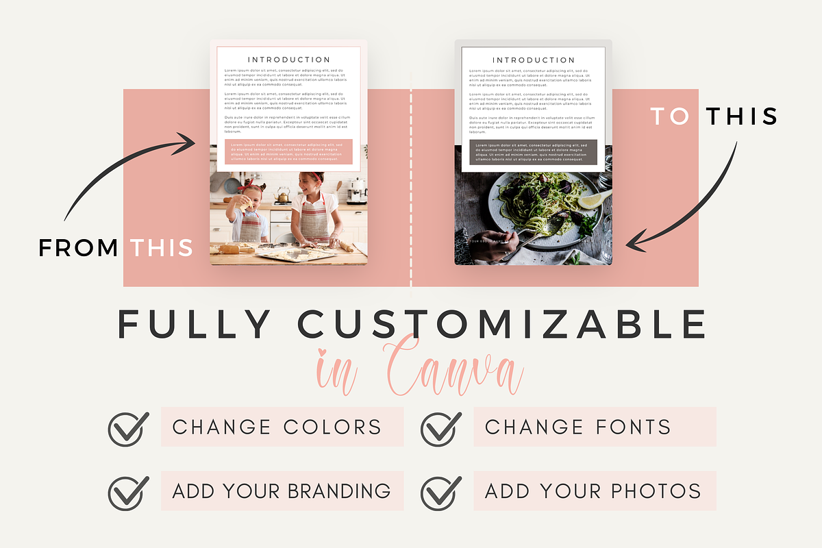 Recipe Book Template for Canva, a Brochure Template by Designs by Darowan (Photo 8 of 11)