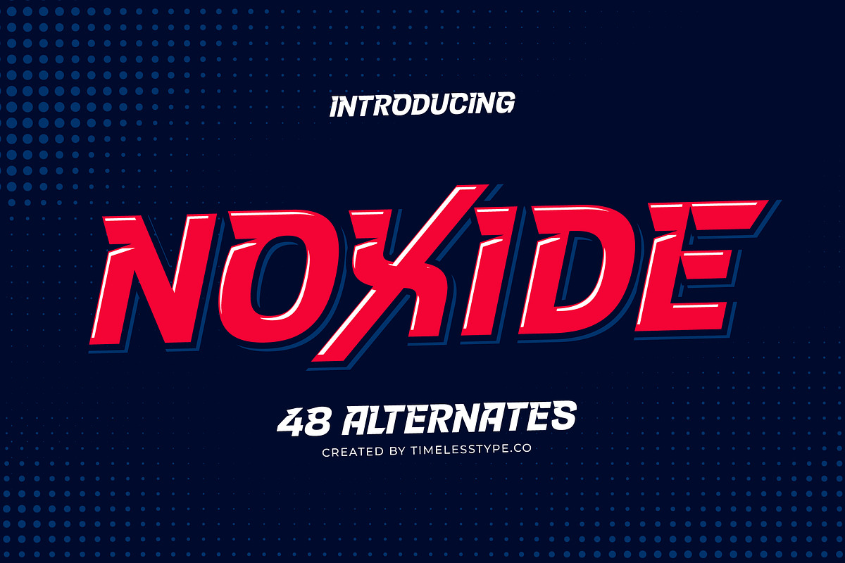 Noxide Futuristic Display Font, a Sans Serif Font by timelesstype.co (Photo 1 of 20)