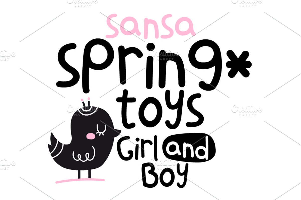 Sansa Kid-Scandinavian style font preview 2