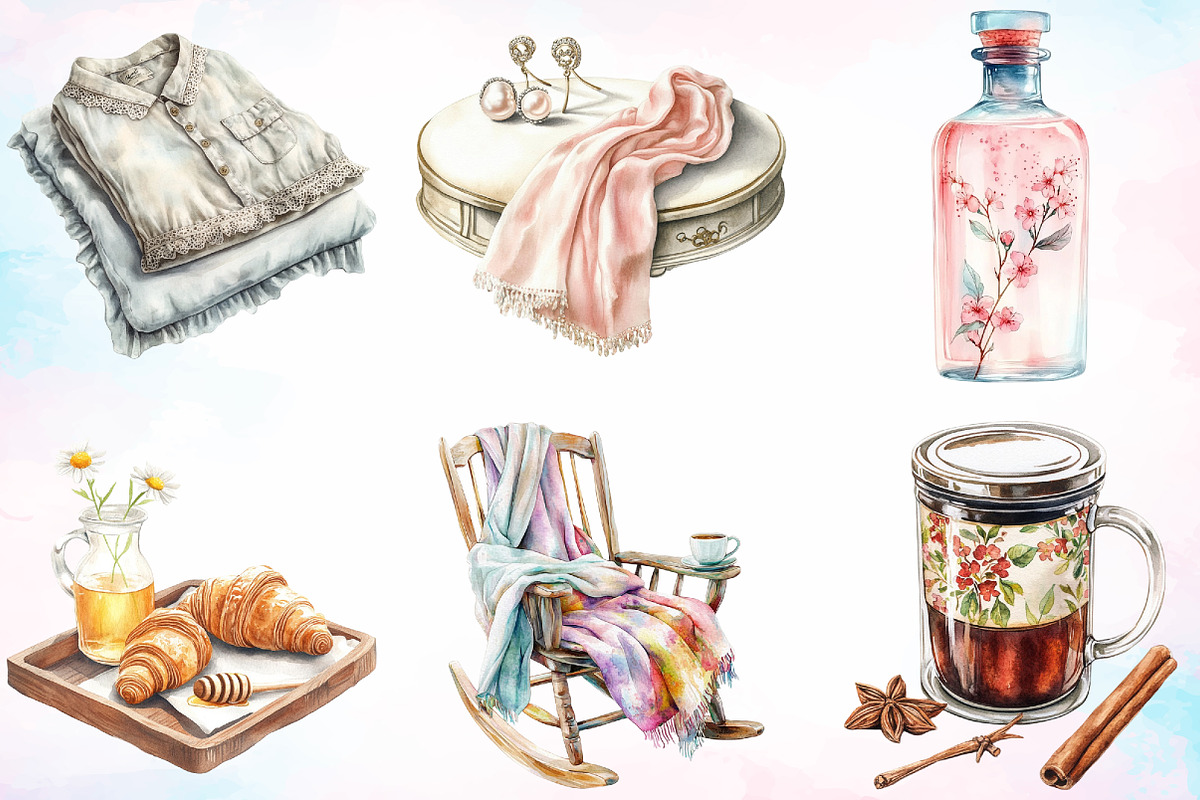 Spring Morning Routine Clipart PNG, a Seasonal Illustration by Canvas Craft (Photo 2 of 3)