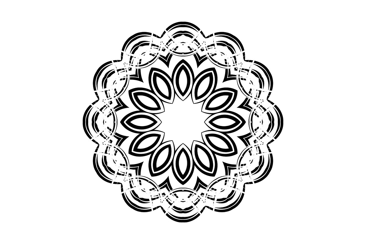 Modern Black and White Mandala Pack, a Decorative Illustration by NJ Himel (Photo 69 of 101)