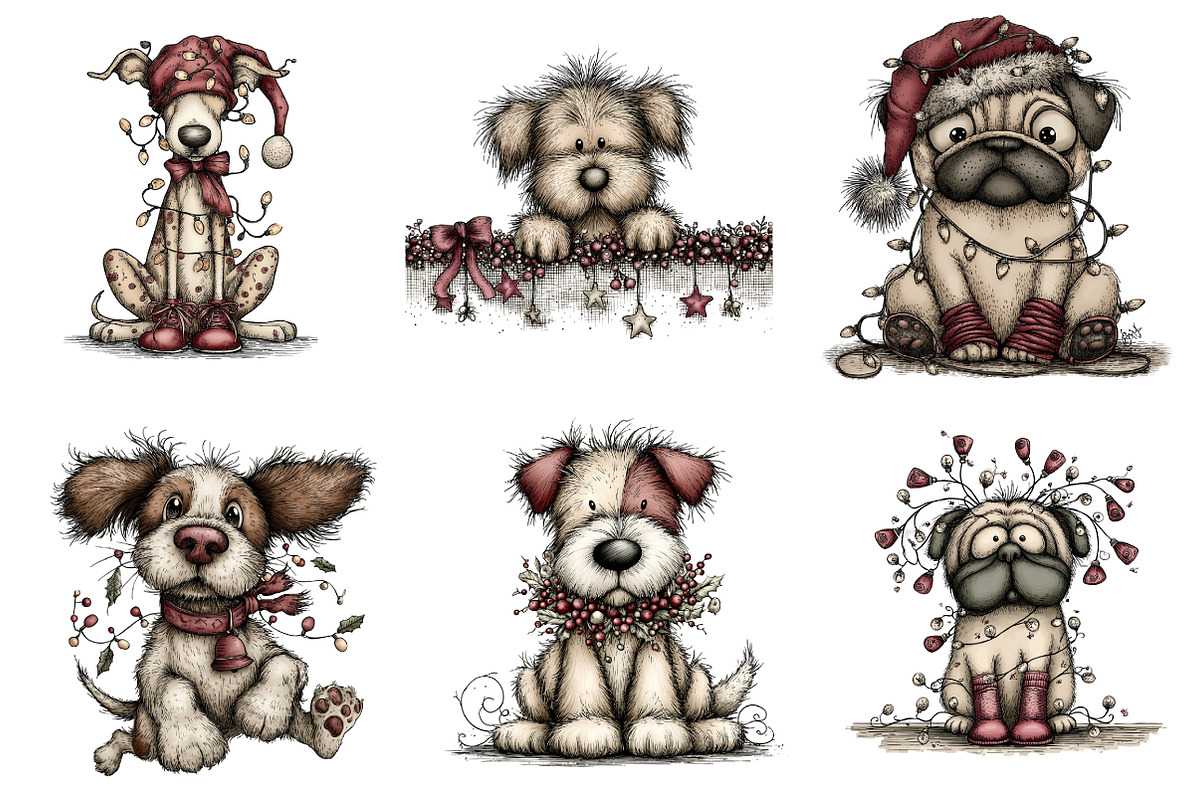 Christmas Dog Sublimation, an Illustration by CreationArt (Photo 2 of 5)