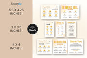 Beard Oil Instruction Card Template, a Card Template by Snapybiz (Thumbnail 5 of 9)