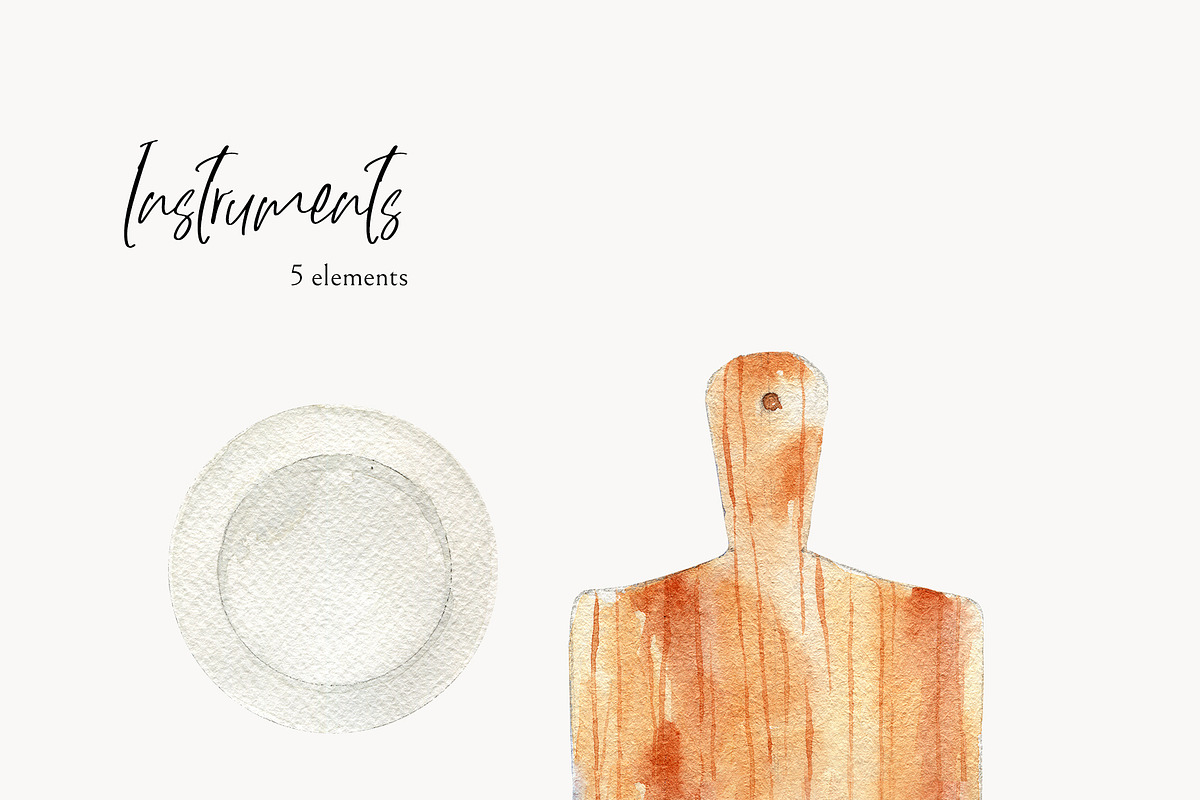 Watercolor Food BUNDLE, a Food Illustration by NiKO (Photo 10 of 25)
