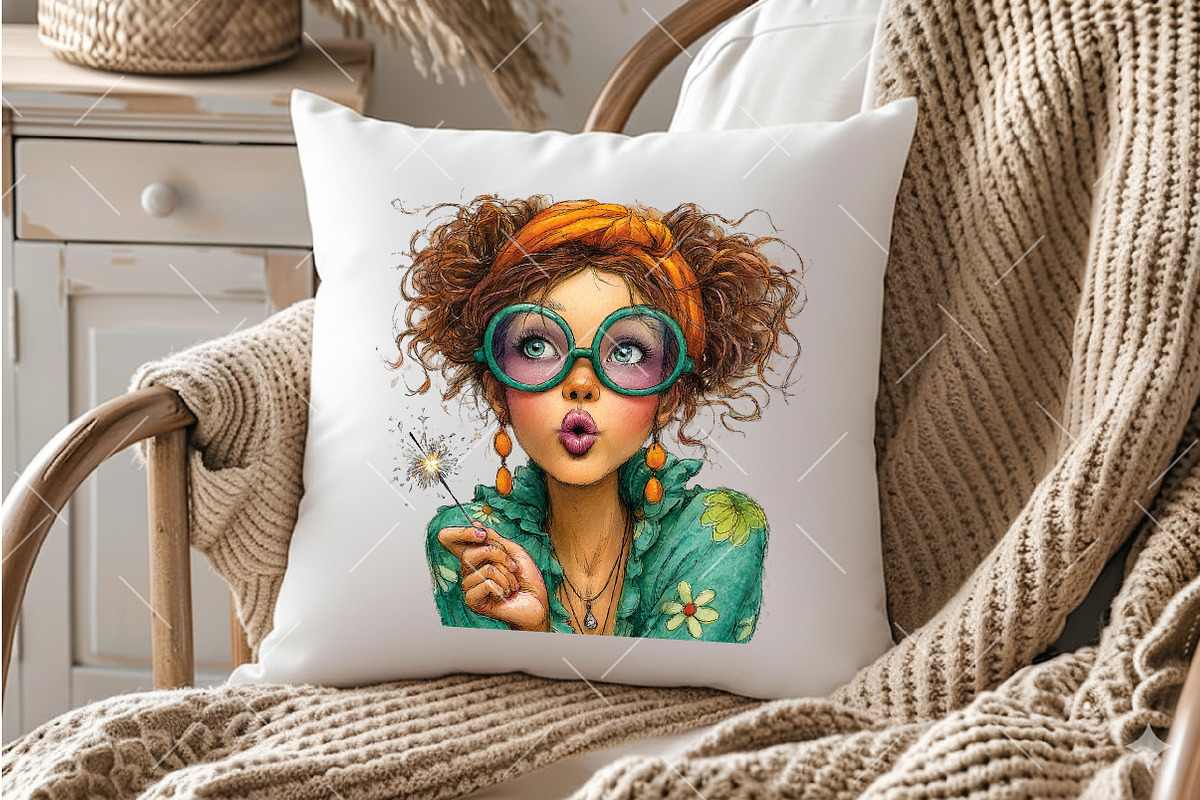 Funny 4th of July Woman Clipart, an Illustration by OK Design (Photo 4 of 6)
