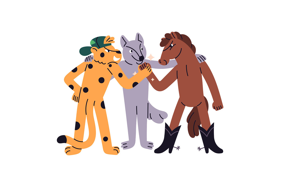 Party animals celebrate holiday set, an Animal Illustration by PaperTrident (Photo 8 of 22)