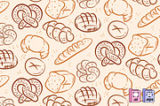 Hand-drawn Bread Pattern, a Pattern Graphic by MISS CHATZ (Thumbnail 1 of 3)
