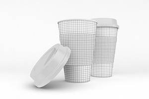 Coffee Cups Mockup, a Cups & Container Mockup by Qaleb Studio