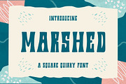 Marshed - A Square Quirky Font, a Font by Typefactoryco (Thumbnail 1 of 8)