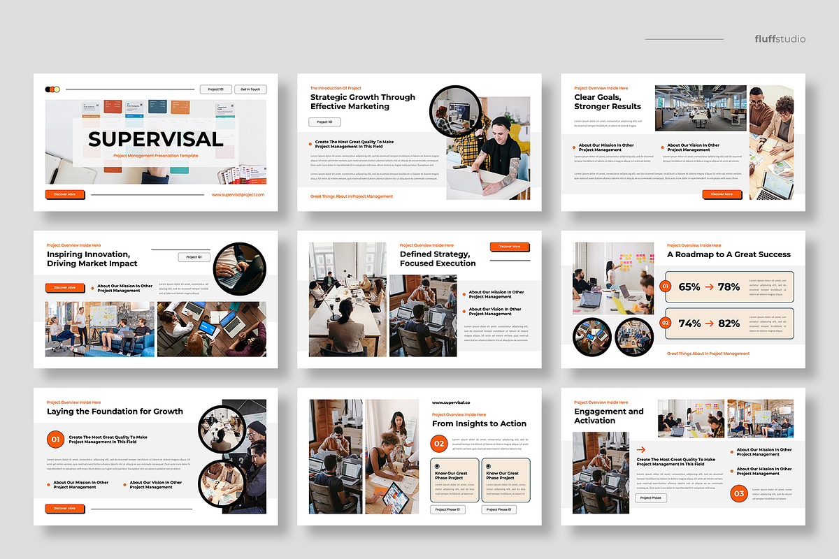 Project Management Google Slides, a Presentation Template by fluffstudio (Photo 2 of 4)