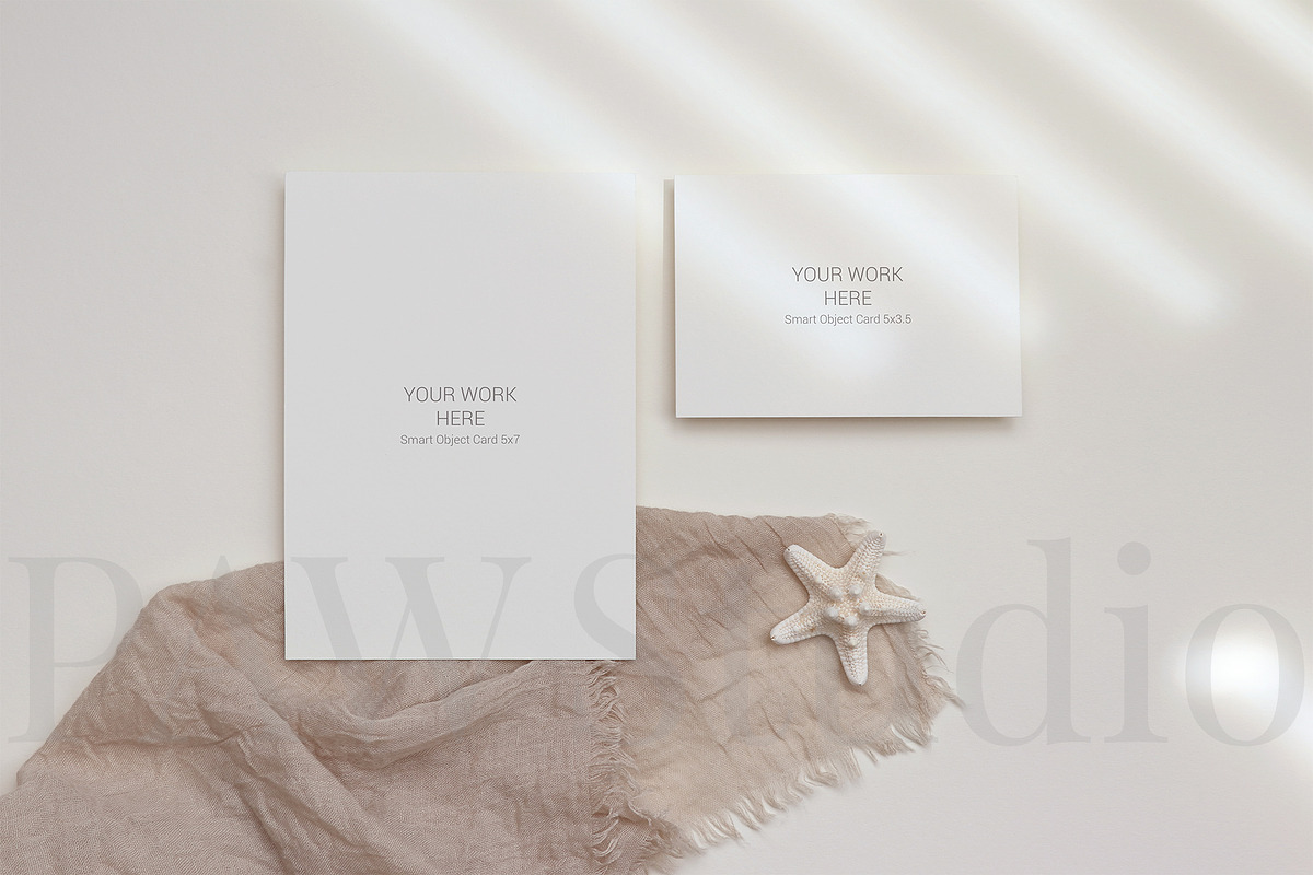 Cards Mockup 5x7 & 5x3.5, a Product Mockup by PawMockups (Photo 6 of 8)