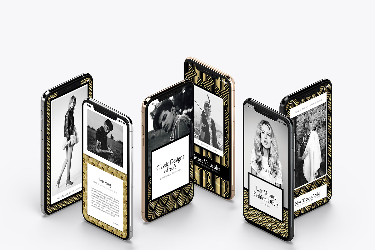 Art Deco Instagram Stories, a Social Media Template by Graphicfy Templates (Photo 2 of 5)