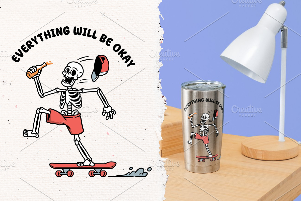 Skull life 15 vector illustrations, a Person Illustration by gunaonedesign (Photo 10 of 10)