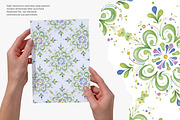 hand painted tile pattern, a Pattern Graphic by Pink Studio Art (Thumbnail 3 of 4)