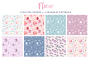 Florie Watercolor papers, patterns, a Pattern Graphic by KitsPix (Thumbnail 1 of 3)